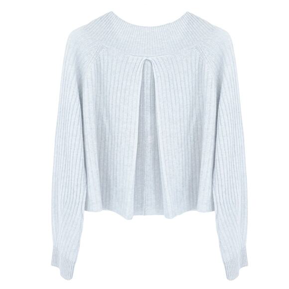 NAADAM Coastal Cashmere Cropped V-Neck Sweater XS - Picture 4 of 12